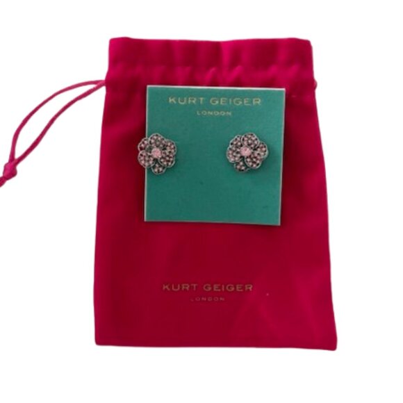 Kurt Geiger Pink SM Bloom Earrings with Dust Bag - NWT - Picture 6 of 6
